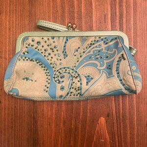 Vintage formal beaded clutch wristlet